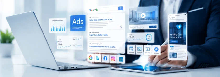 Gestione campagne ADS per il settore salute su motori di ricerca e social media
